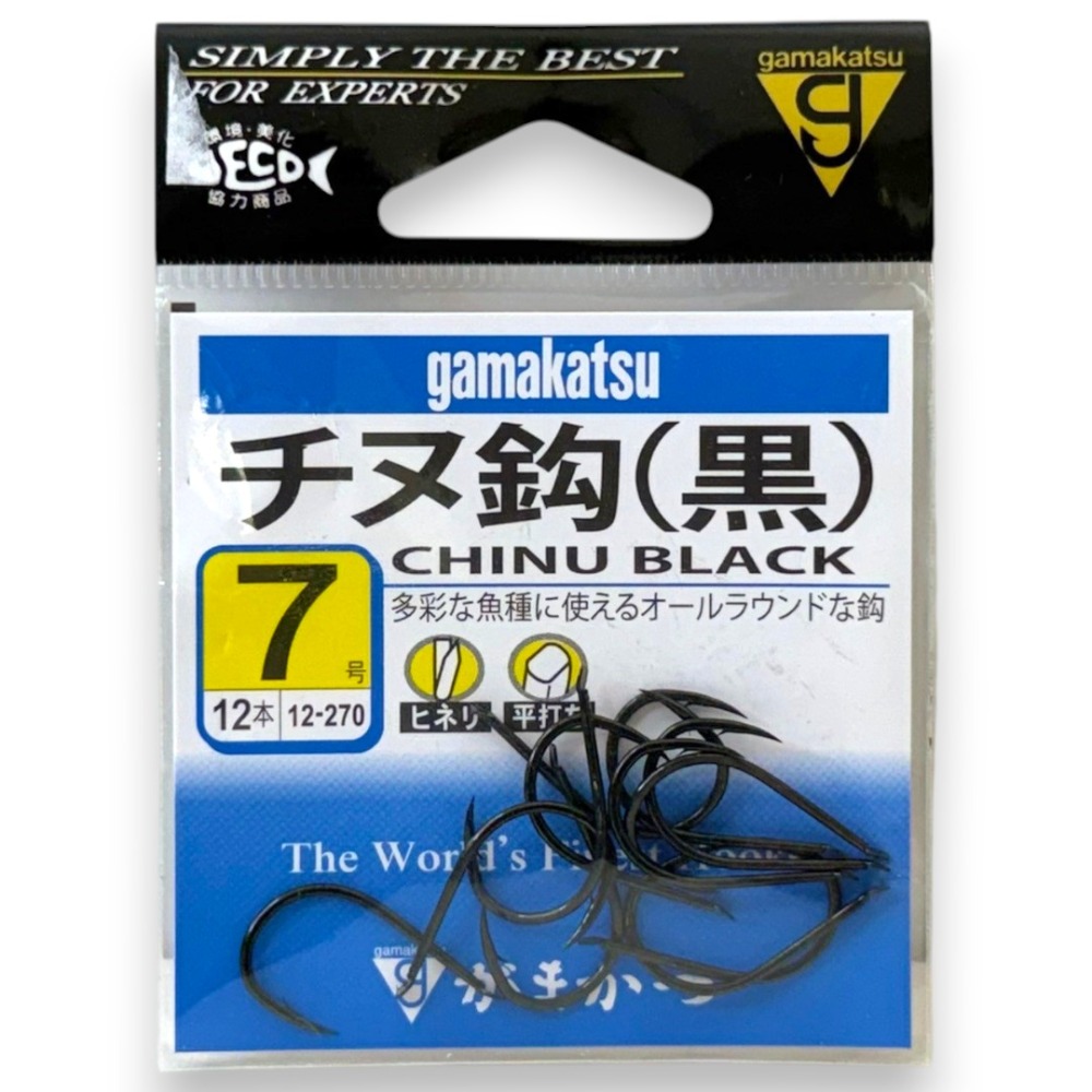 中壢紅海釣具【gamakatsu】チヌ（黑ヒネリ）千又鉤 黑鯛鉤 魚鉤 日本製 磯釣鉤 黑鯛魚鉤 海釣鉤 1-11號-規格圖11