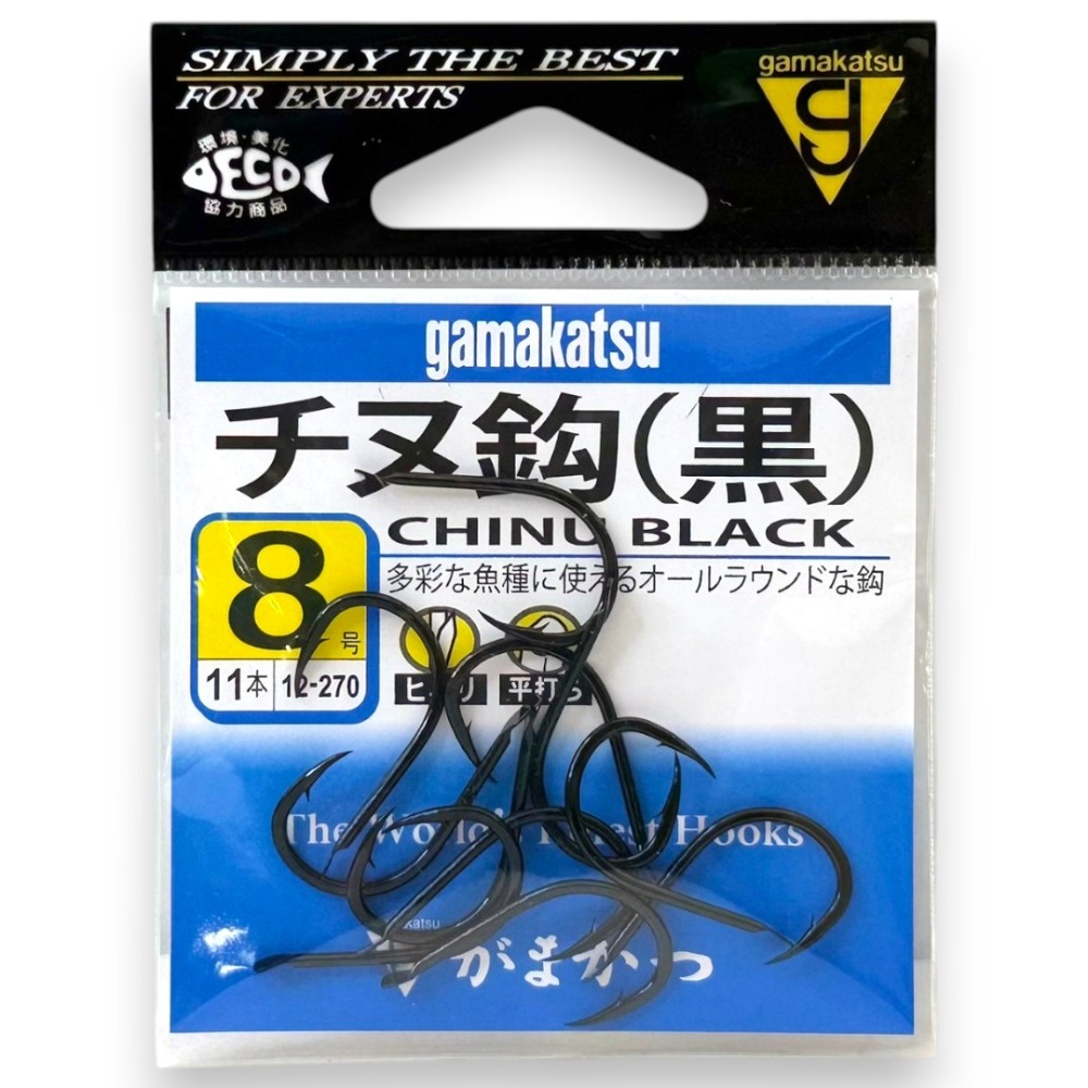中壢紅海釣具【gamakatsu】チヌ（黑ヒネリ）千又鉤 黑鯛鉤 魚鉤 日本製 磯釣鉤 黑鯛魚鉤 海釣鉤 1-11號-規格圖11