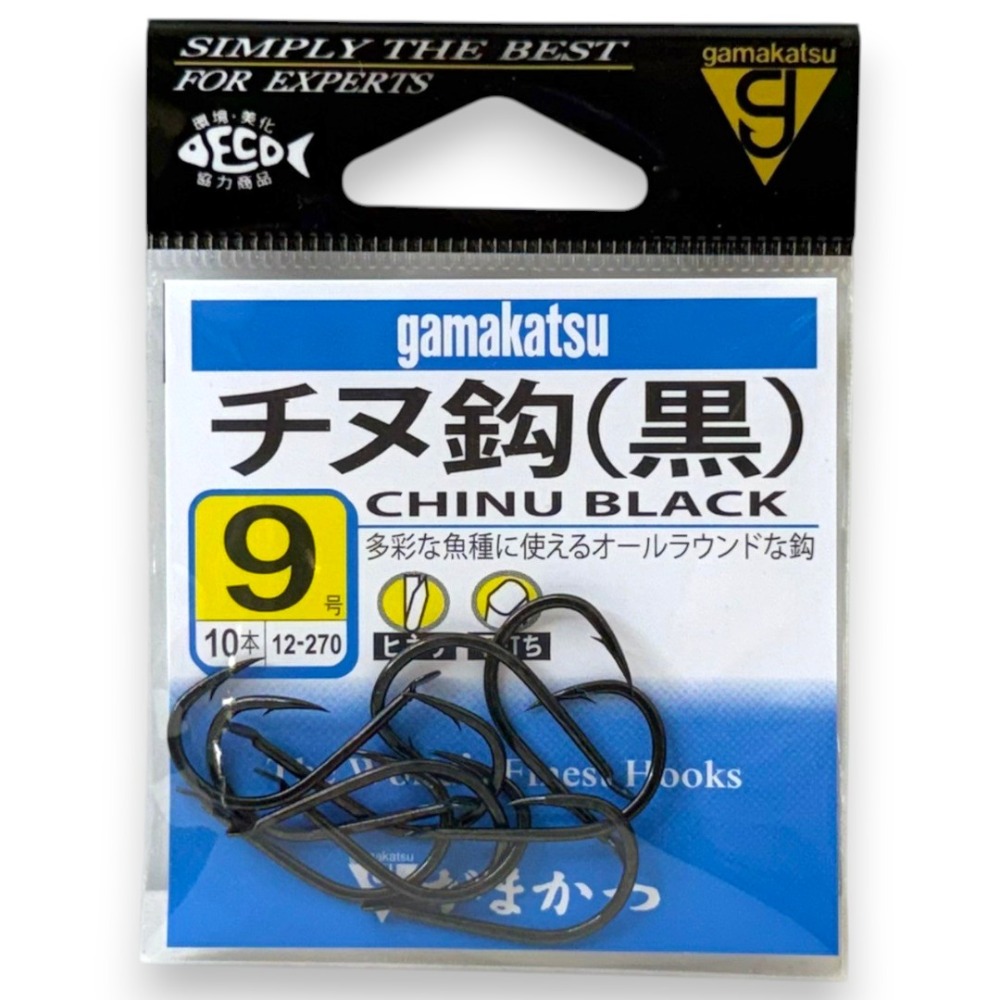 中壢紅海釣具【gamakatsu】チヌ（黑ヒネリ）千又鉤 黑鯛鉤 魚鉤 日本製 磯釣鉤 黑鯛魚鉤 海釣鉤 1-11號-規格圖11