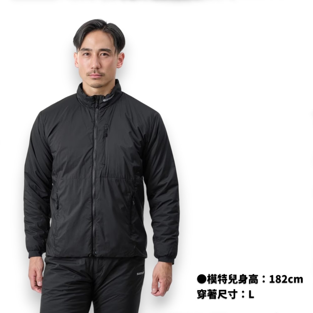 中壢紅海釣具【SHIMANO】WJ-055Y 黑色保暖防風外套 輕便保暖夾克-細節圖2