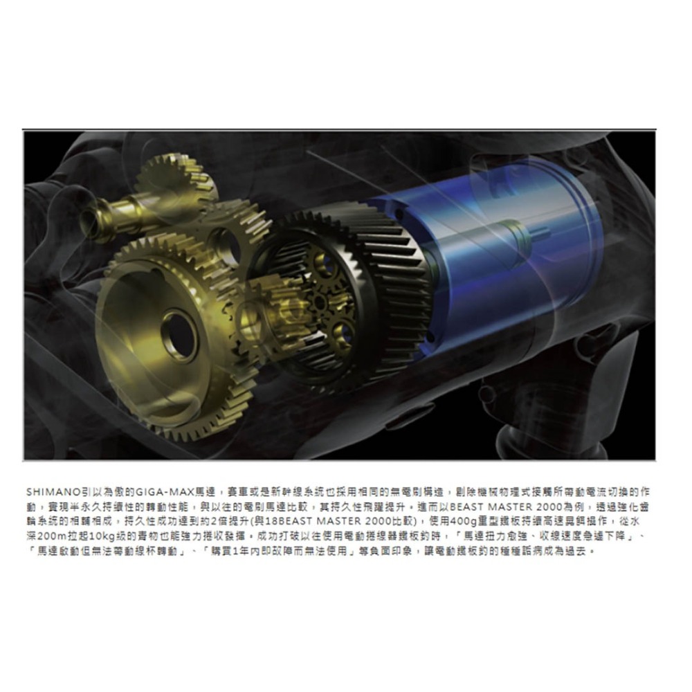 中壢紅海釣具【SHIMANO】 BEAST MASTER 1000EJ 電動捲線器 (20年款)-細節圖4