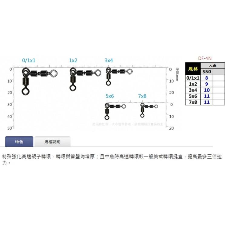 (鴻海釣具企業社)《達輝》高速親子轉環 海釣場 船釣 串鉤-細節圖3