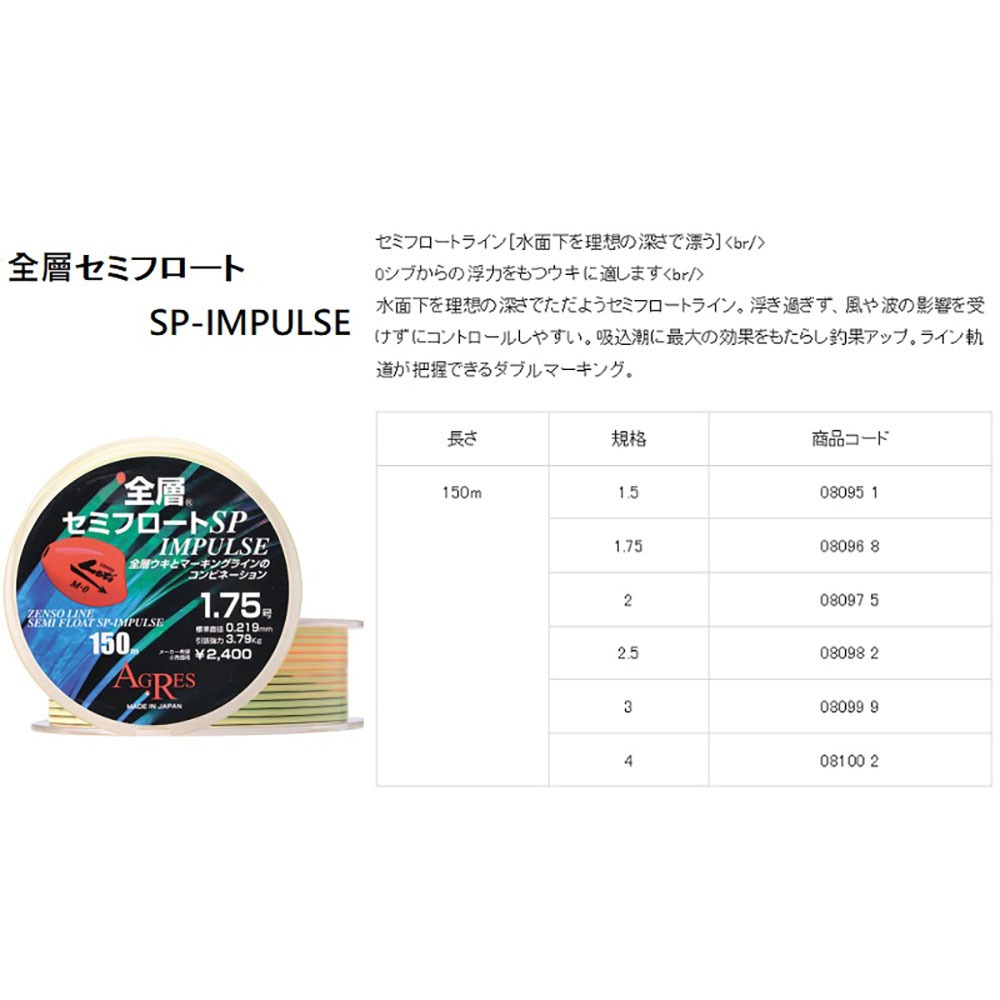 鴻海釣具企業社《KIZAKURA》08097-08100 SP-IMPULSE 150M 全層磯釣母線 半沉水線-細節圖8