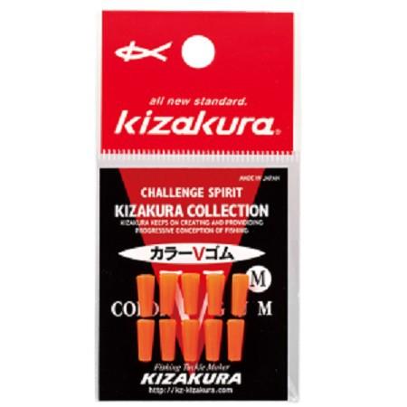 鴻海釣具企業社《KIZAKURA》カラーVゴム 卡拉棒插座 橘色 S/M-細節圖2