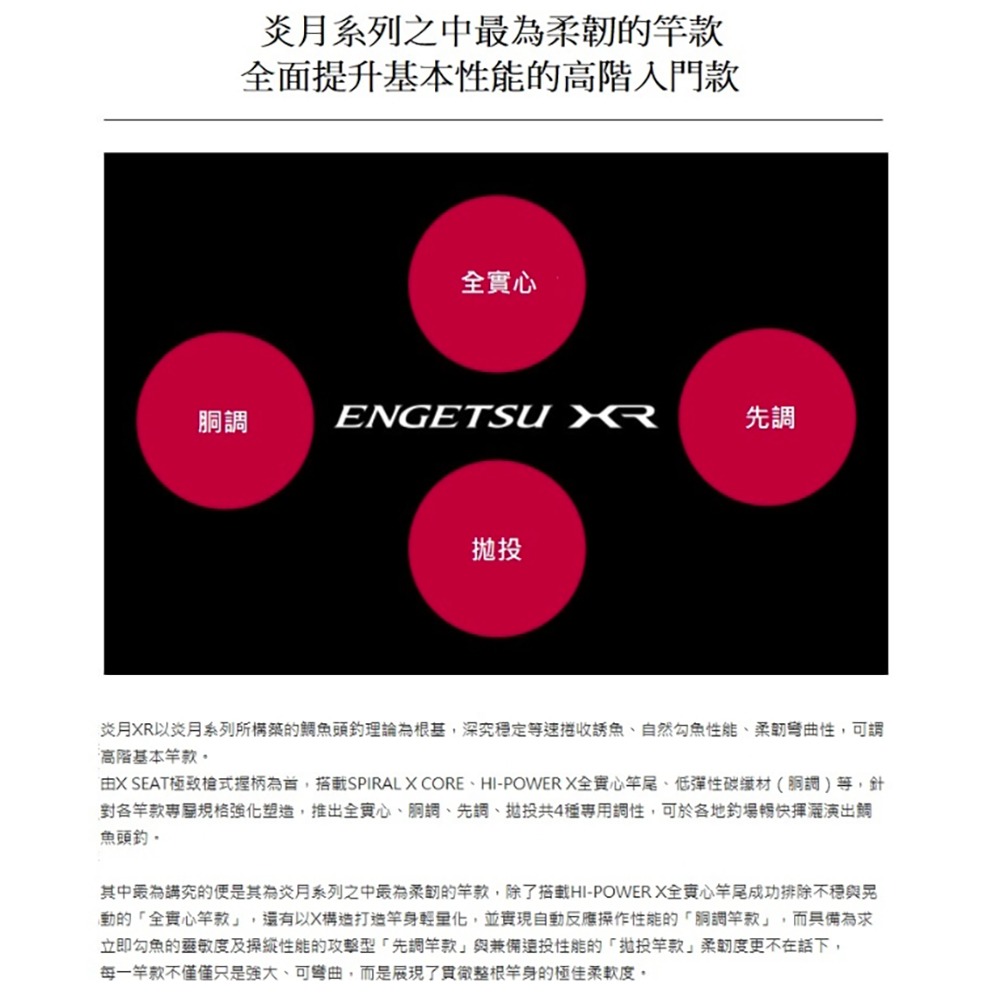 中壢紅海釣具)【SHIMANO】炎月 ENGETSU XR N-B72MH-S/右 旋轉珠游動丸竿-細節圖4