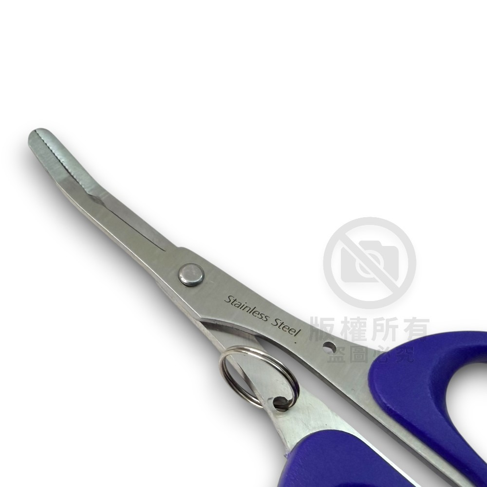 【中壢紅海釣具】不銹鋼4.5彎式剪鉗(布線利器) CK006 脫鉤器 魚剪-細節圖5