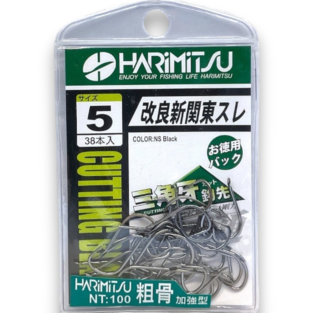 中壢紅海釣具【HARiMitsu】 改良新關東スレ (100) 粗骨加強型 無倒鉤 三角牙 新關東 スレ 魚鉤-規格圖9