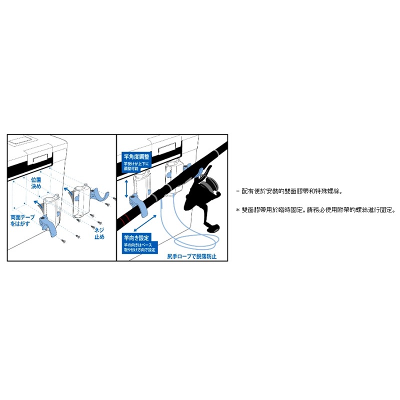 中壢紅海釣具【DAIWA】釣竿掛架 CPHOLDER 淺灰/藍色 冰箱置竿架-細節圖6