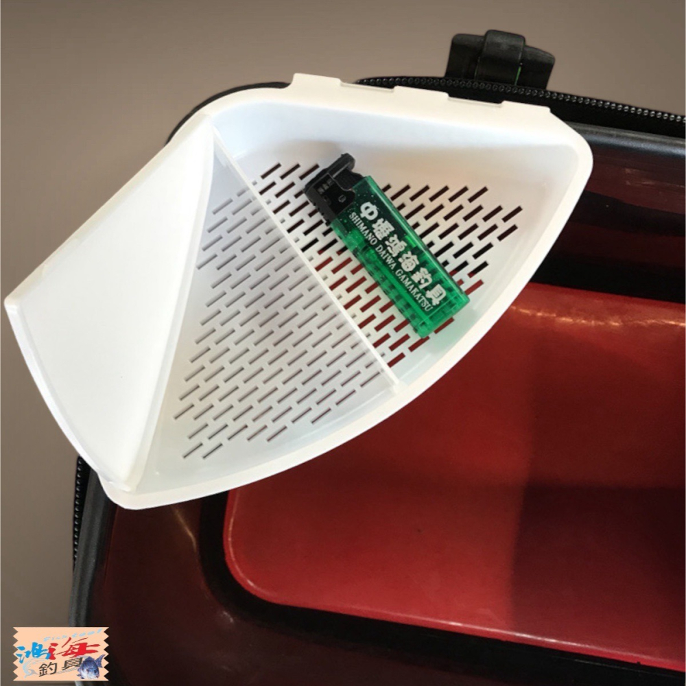 中壢鴻海釣具  三角  蟲餌盒 收納盒 置物盒 活餌盒 誘餌桶專用 誘餌盒 磯釣 紅蟲 海蟲-細節圖10