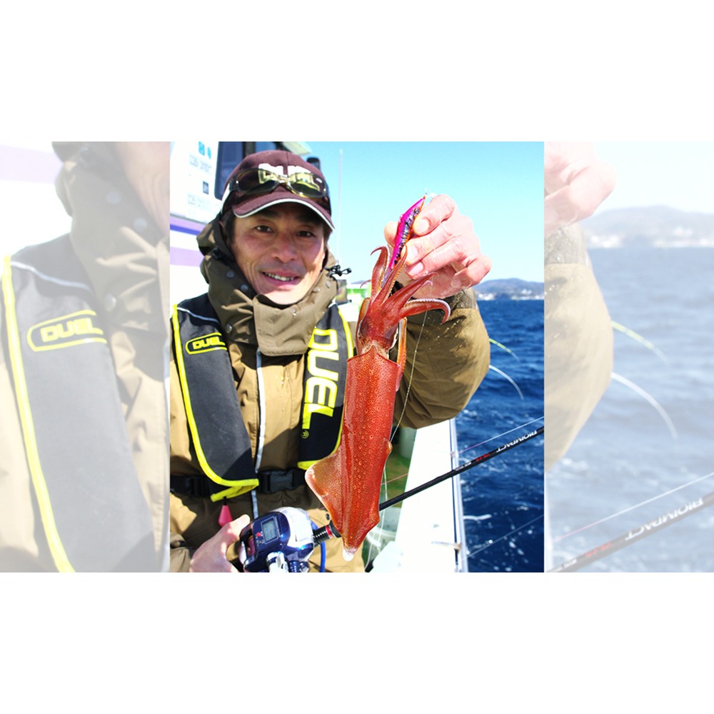 紅海釣具企業社【DUEL】 A1627 95MM天龍蝦 布卷 紅頭綠身 透抽 軟絲 紅頭綠  布捲-細節圖10