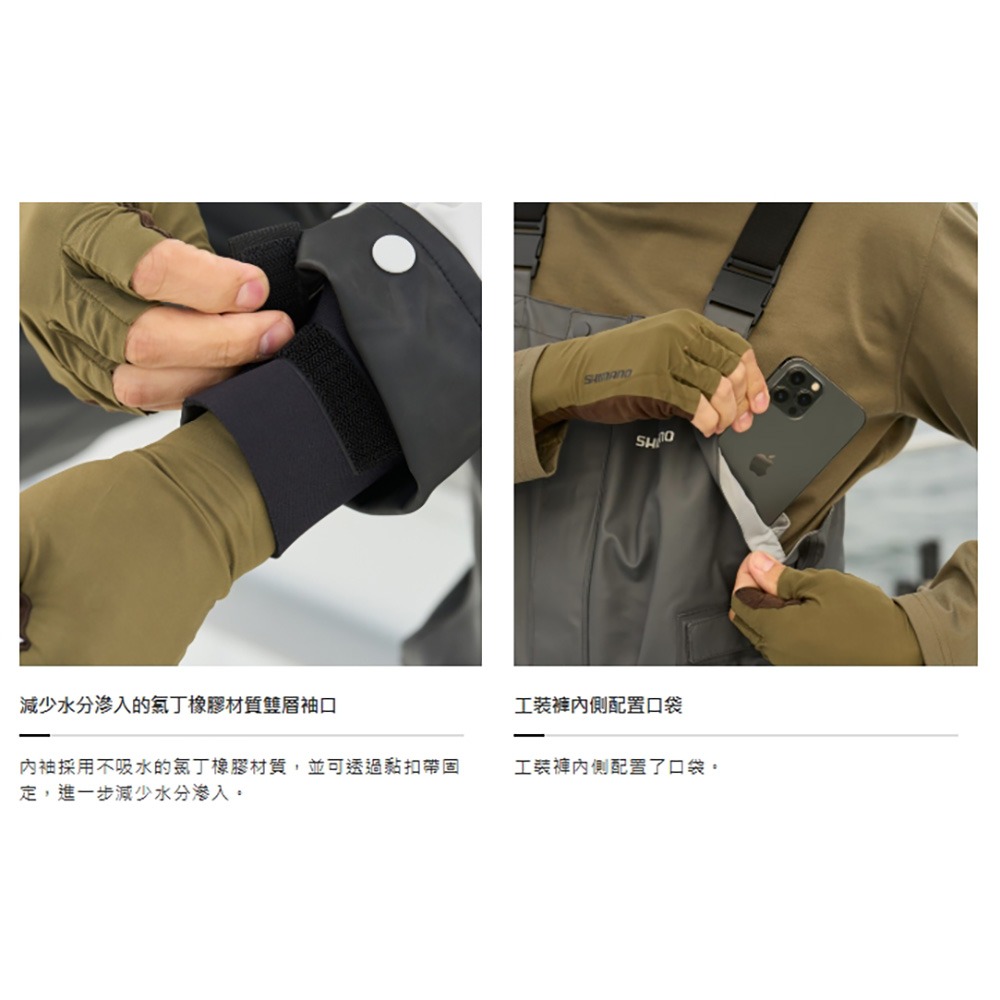紅海釣具企業社【SHIMANO】 RA-301V 淺灰色船釣防水雨衣套裝  (25年春夏款)-細節圖8