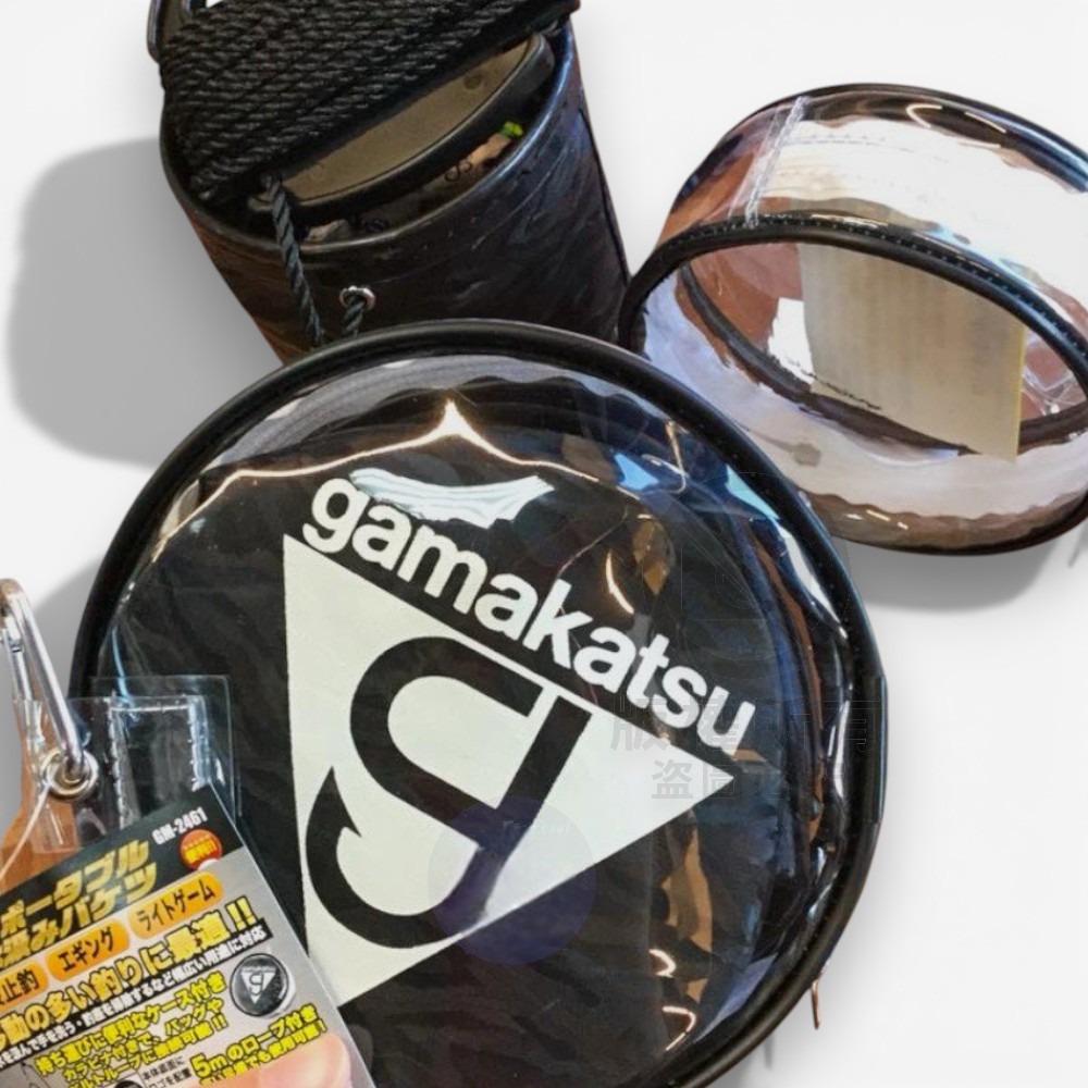 中壢紅海釣具【gamakatsu】GM-2461 黑色取水袋 便攜式汲水桶-細節圖4