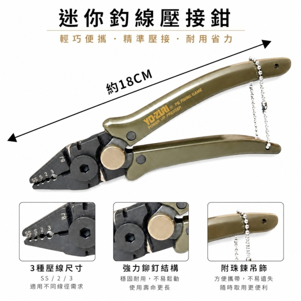 中壢紅海釣具【YO-ZURI】H654 鋁管夾 四孔 高強力鋁管鉗  船釣好用多功能 鋁管鉗-細節圖8
