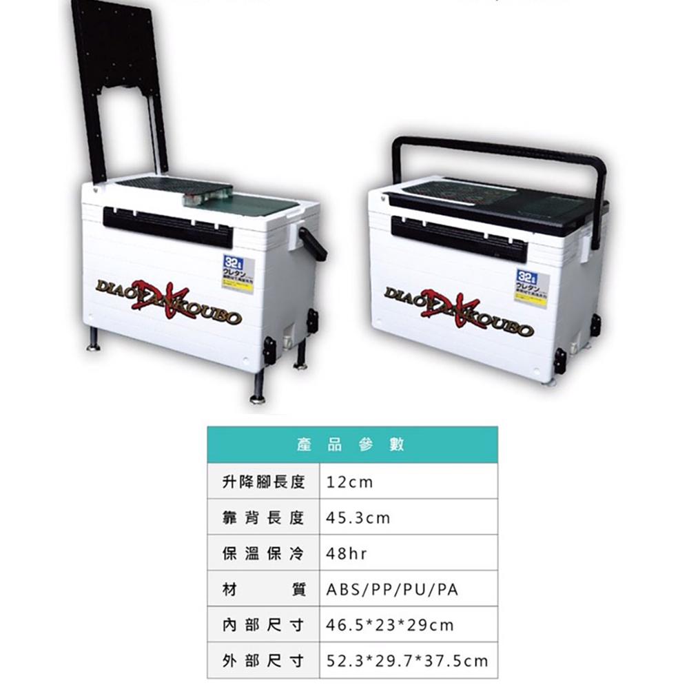 鴻海釣具企業社《DK》保冷箱 DK-32L-MF 多功能釣箱 池釣冰箱-細節圖4