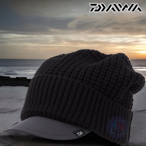 鴻海釣具企業社《DAIWA》DC-6323W 黑色保暖帽 FREE