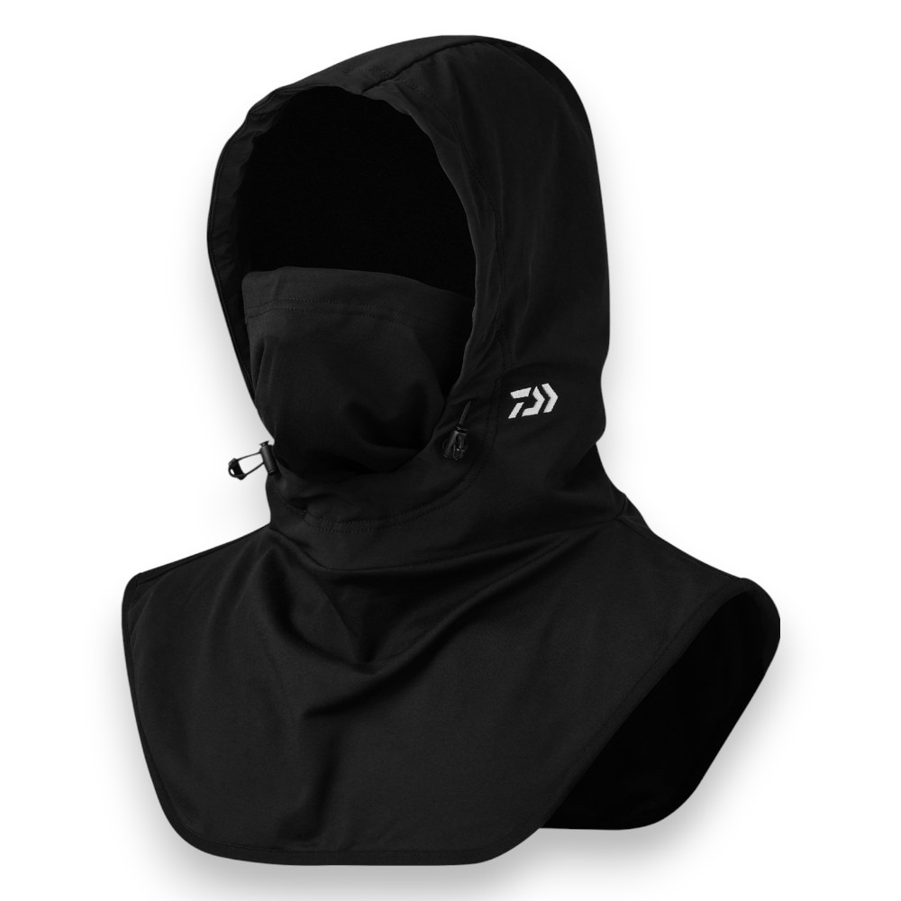 中壢紅海釣具【DAIWA】DA-9425W 黑色防潑水防風抓絨布連帽保暖頸套 FREE-細節圖2