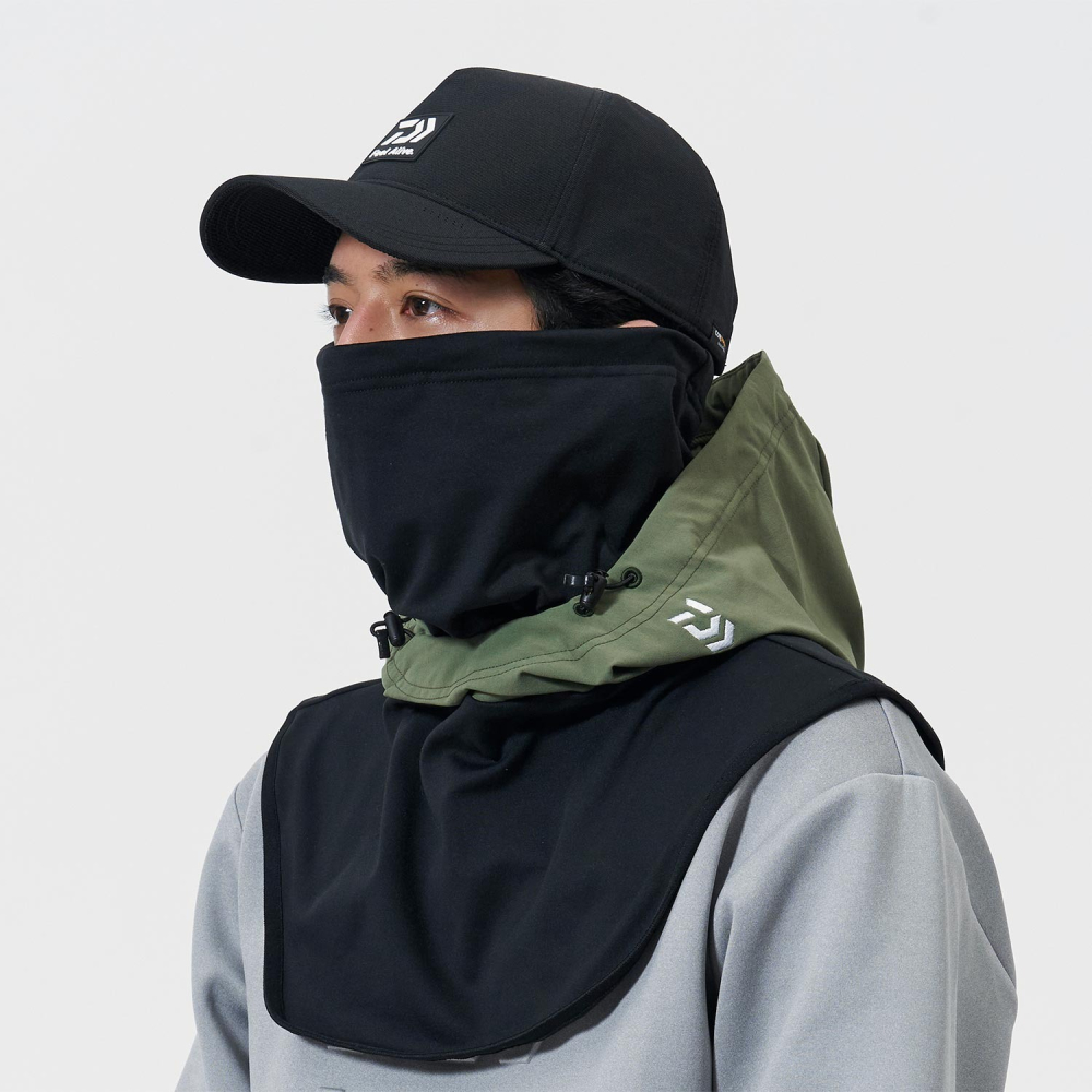 中壢紅海釣具【DAIWA】DA-9425W 黑色防潑水防風抓絨布連帽保暖頸套 FREE-細節圖4