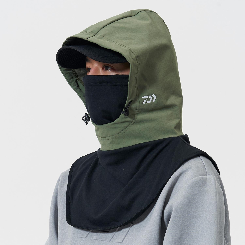 中壢紅海釣具【DAIWA】DA-9425W 黑色防潑水防風抓絨布連帽保暖頸套 FREE-細節圖5