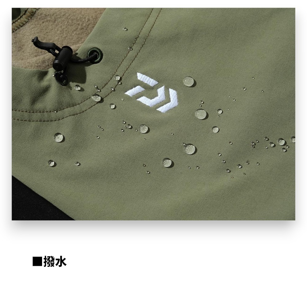中壢紅海釣具【DAIWA】DA-9425W 防風防潑水抓絨連帽保暖頭套 頸套 面罩 釣魚防寒 FREE-細節圖6