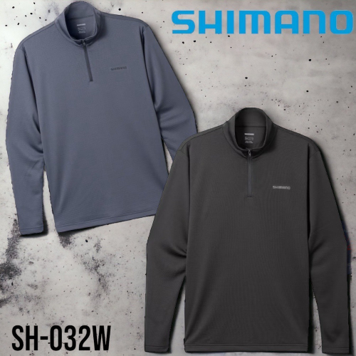 鴻海釣具企業社《SHIMANO》SH-032W 半拉鍊長袖襯衫