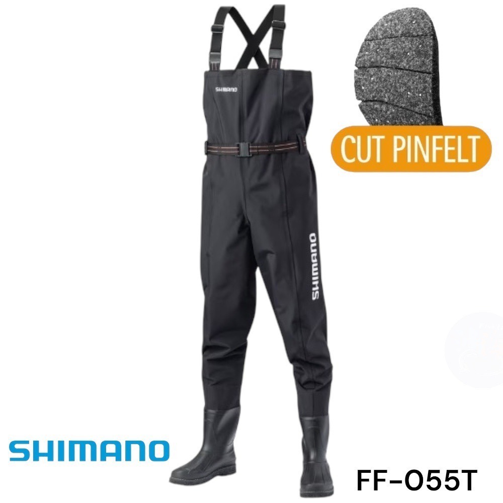 鴻海釣具企業社《SHIMANO》FF-055T 黑色毛氈釘底涉水褲-細節圖2