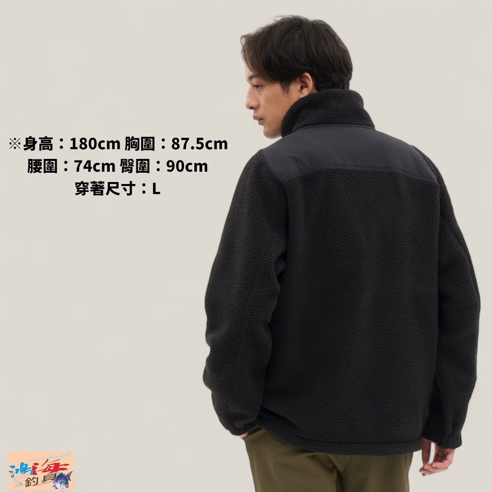 鴻海釣具企業社【DAIWA】DJ-3123 黑色絨毛外套 23年秋冬款-細節圖4