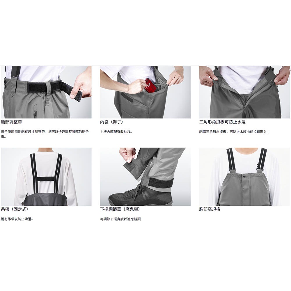 中壢紅海釣具【DAIWA】DW-6023 藍色海膠船釣防水釣魚套裝 防污、柔韌、防水 雨衣-細節圖6