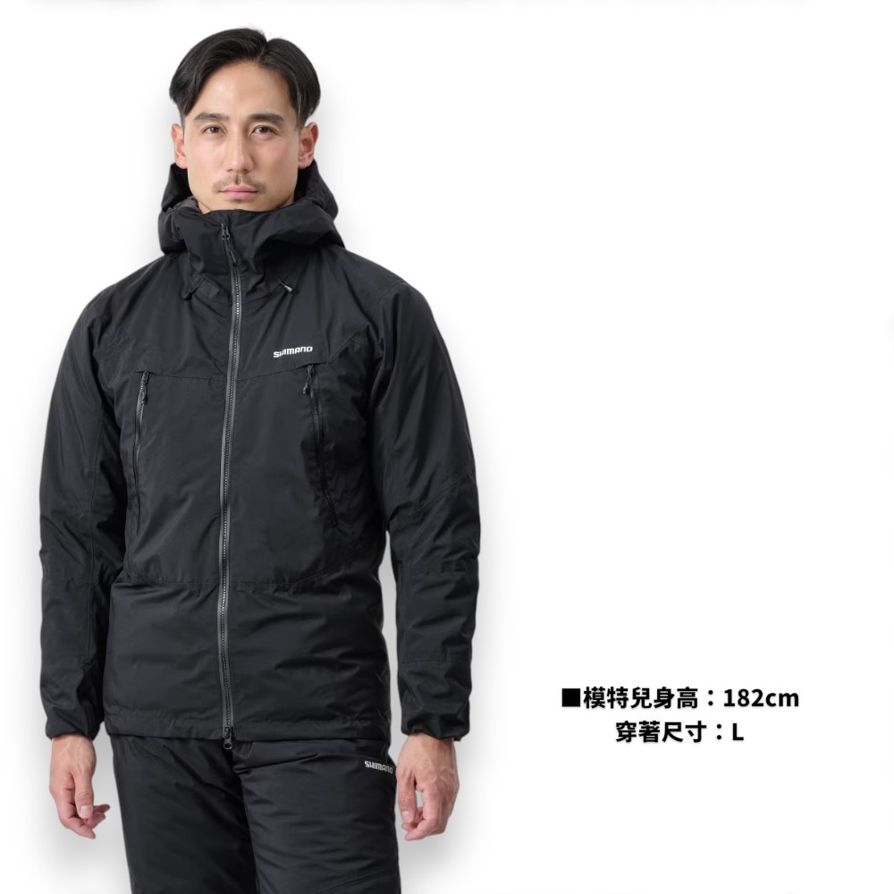 中壢紅海釣具【SHIMANO】 RB-032Y GORE-TEX 黑色防水保暖夾克 (25年秋磯款)-細節圖2