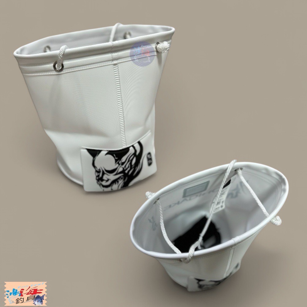 中壢鴻海釣具【ONIGAKE】 YC213G 鬼掛白色取水袋-細節圖3