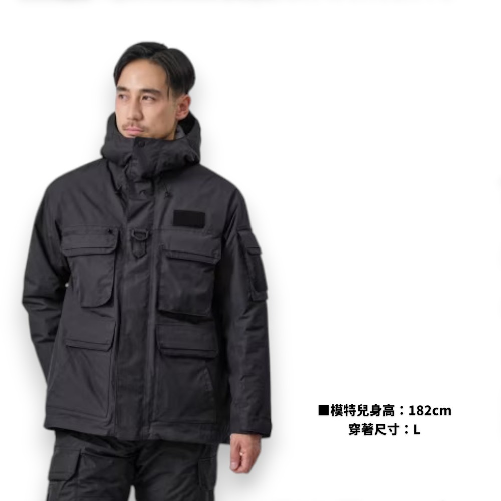 中壢紅海釣具【SHIMANO】RB-034Y 黑色防水保暖夾克 (25年秋磯款)-細節圖2