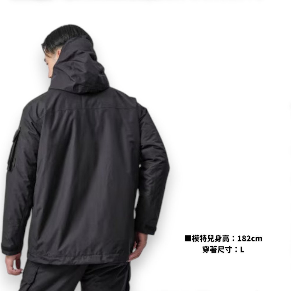 中壢紅海釣具【SHIMANO】RB-034Y 黑色防水保暖夾克 (25年秋磯款)-細節圖3