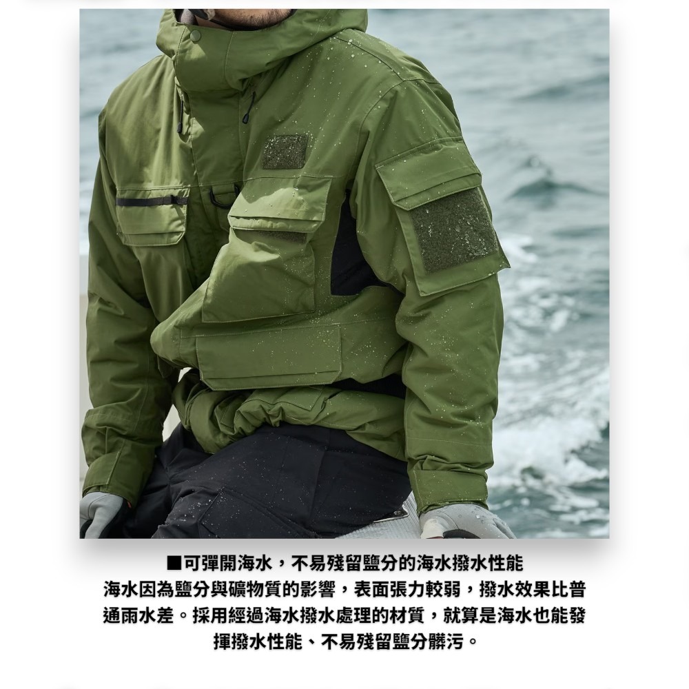 中壢紅海釣具【SHIMANO】RB-034Y 黑色防水保暖夾克 (25年秋磯款)-細節圖6