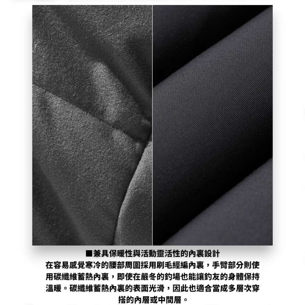 中壢紅海釣具【SHIMANO】RB-034Y 黑色防水保暖夾克 (25年秋磯款)-細節圖9