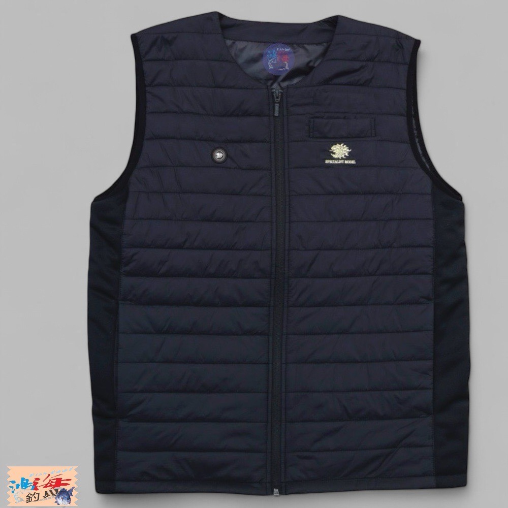 鴻海釣具企業社【SUNLINE】SUW-01301 黑金色/黑紅色 刺繡LOGO 加熱背心 23年秋磯款-規格圖9