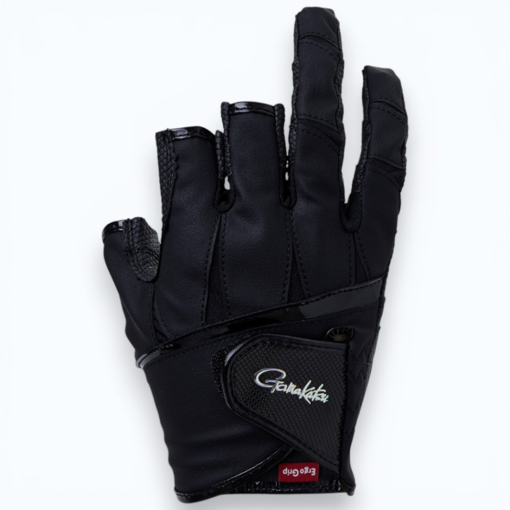 中壢紅海釣具【gamakatsu】GM-7295 三指釣魚手套-細節圖2