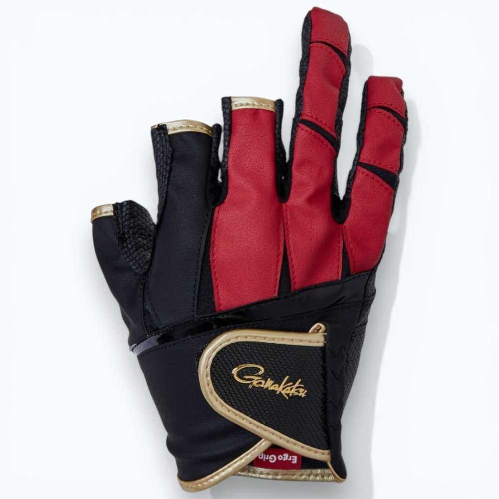 中壢紅海釣具【gamakatsu】GM-7295 三指釣魚手套-細節圖4