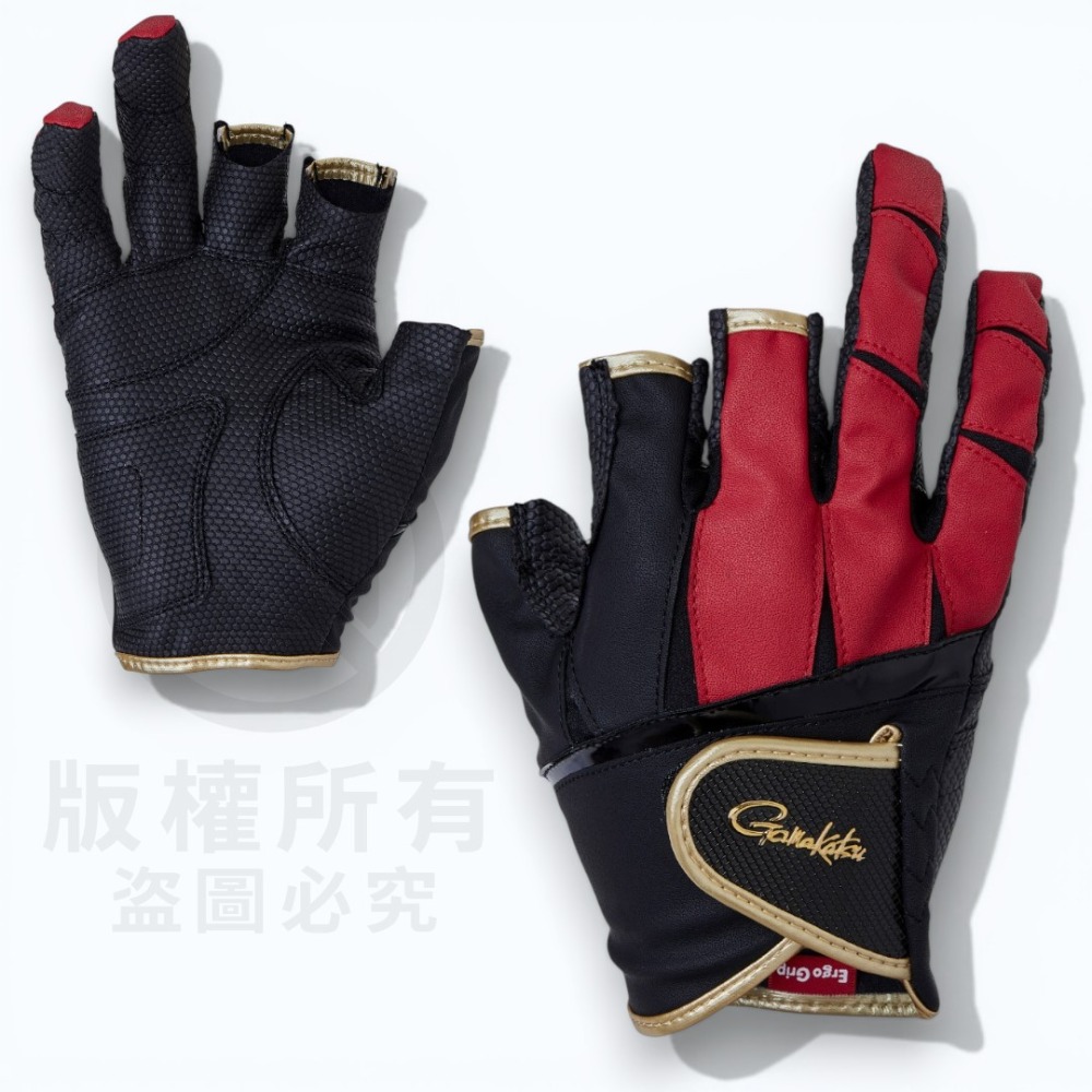 中壢紅海釣具【gamakatsu】GM-7295 三指釣魚手套-規格圖11