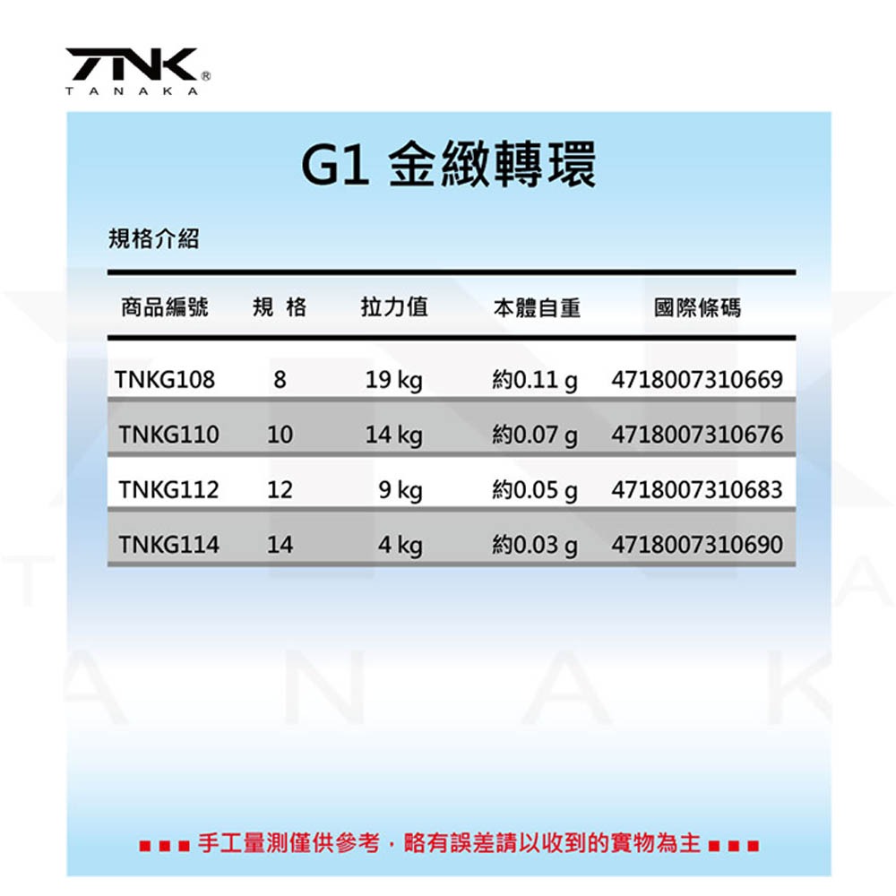 鴻海釣具企業社《TANAKA》G1 金緻轉環-細節圖9