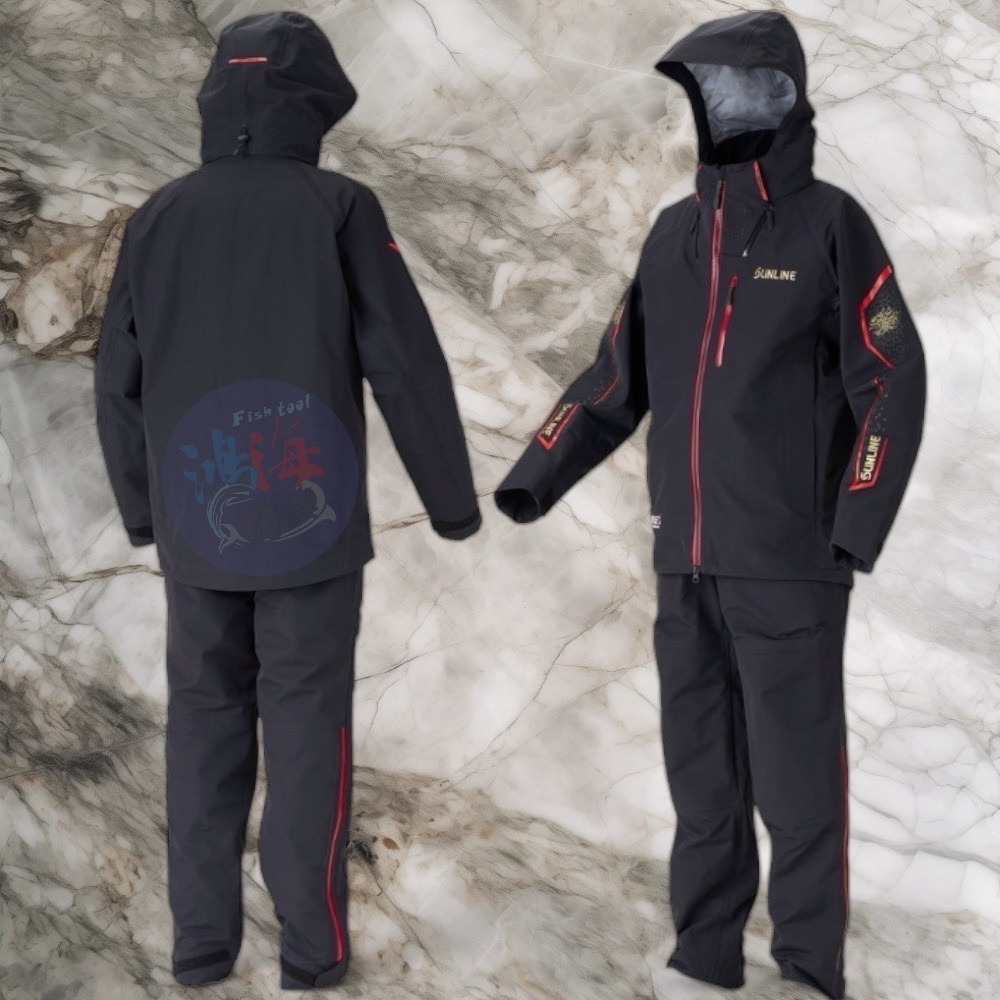紅海釣具企業社【SUNLINE】SUW-23301 Deerplex黑色保暖防水釣魚套裝-細節圖2