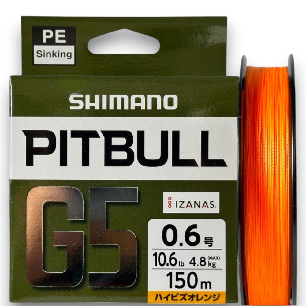 中壢紅海釣具【SHIMANO】PITBULL G5 LD-M51U (橙色/灰色)-5編PE線１５０ｍ高比重下沉式PE線-規格圖6