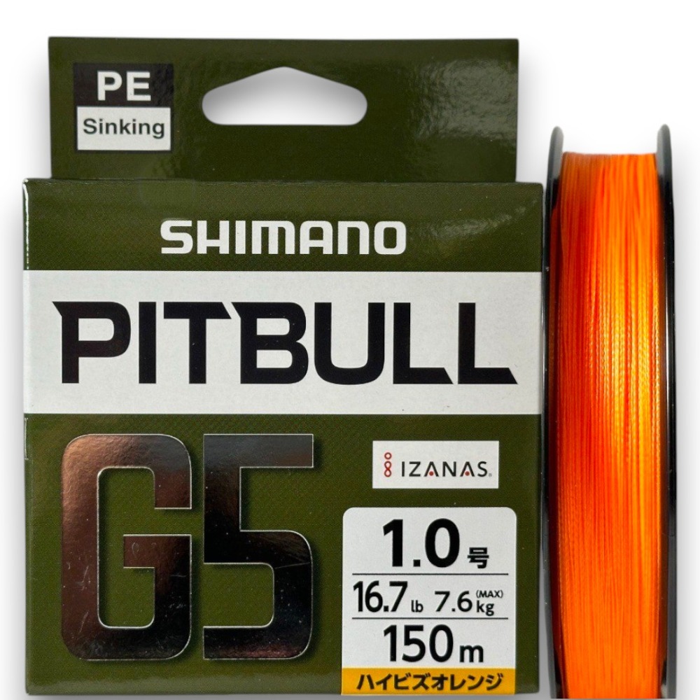 中壢紅海釣具【SHIMANO】PITBULL G5 LD-M51U (橙色/灰色)-5編PE線１５０ｍ高比重下沉式PE線-規格圖6