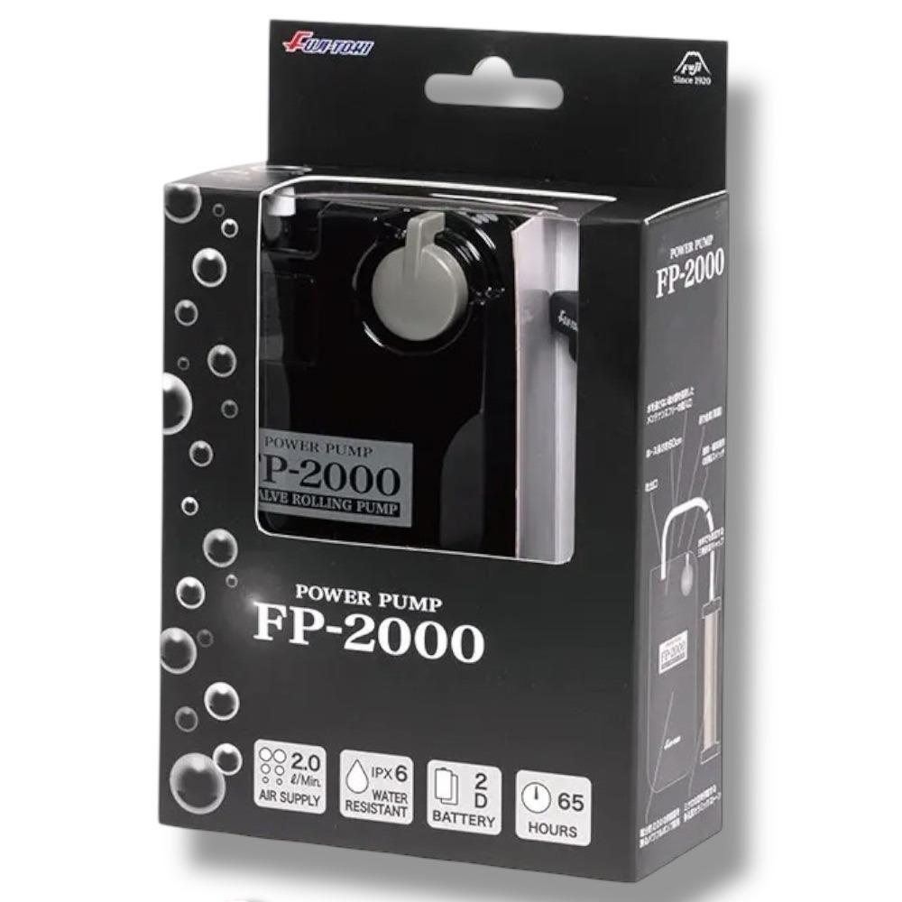 中壢鴻海釣具【FUJI-TOKI】FP-2000 打氣幫浦 打氣機 打氧機 專用氣泡石-細節圖2