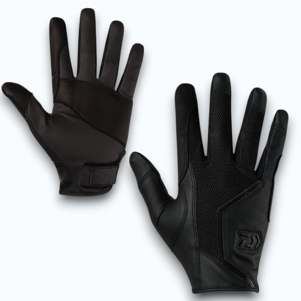 中壢紅海釣具【DAIWA】 DG-7324 黑色×黑色釣魚手套 鐵板手套 岸拋手套-規格圖7