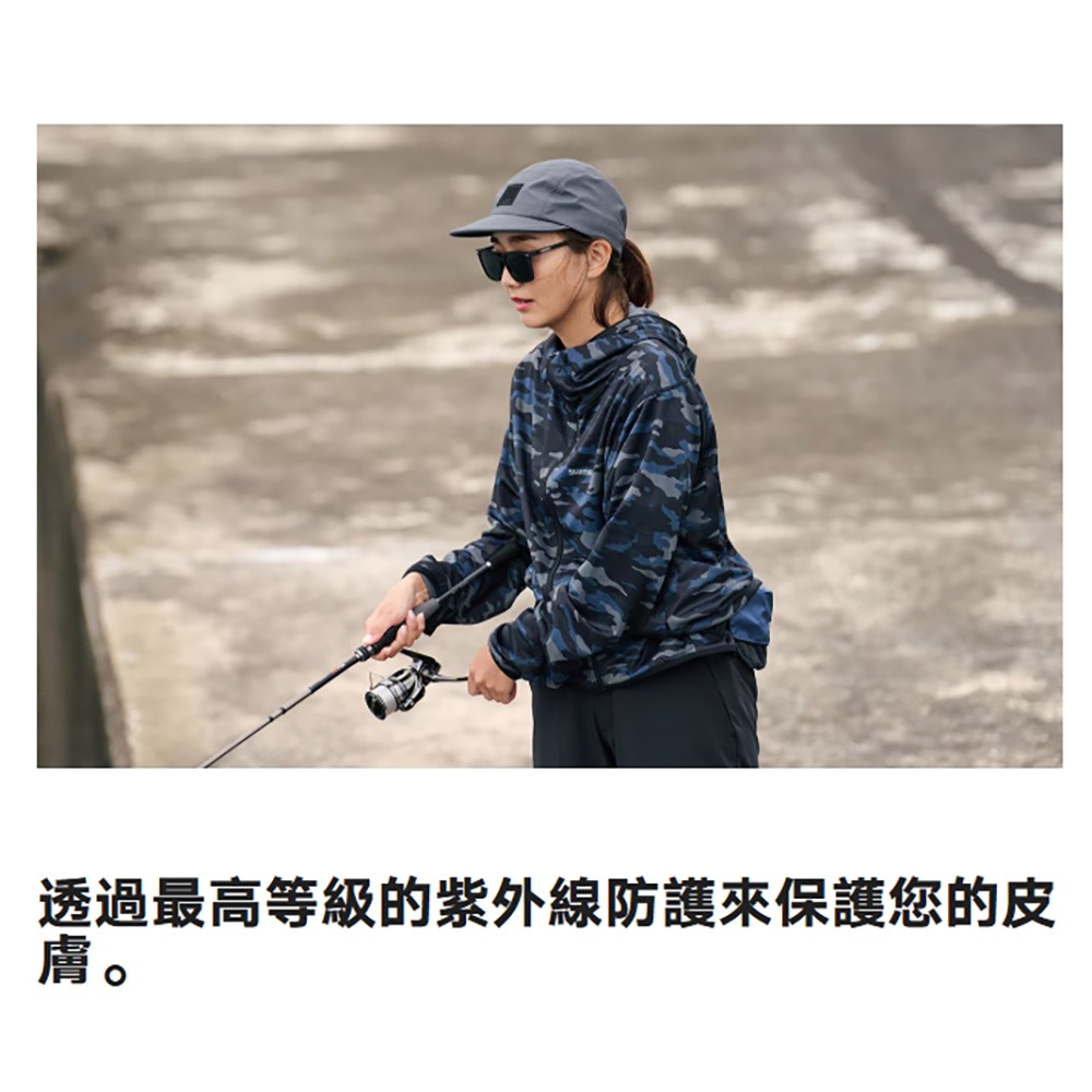 中壢鴻海釣具【SHIMANO】 WJ-040X 黑色多迷彩全拉鍊連帽釣魚外套 (25年春夏款)-細節圖3
