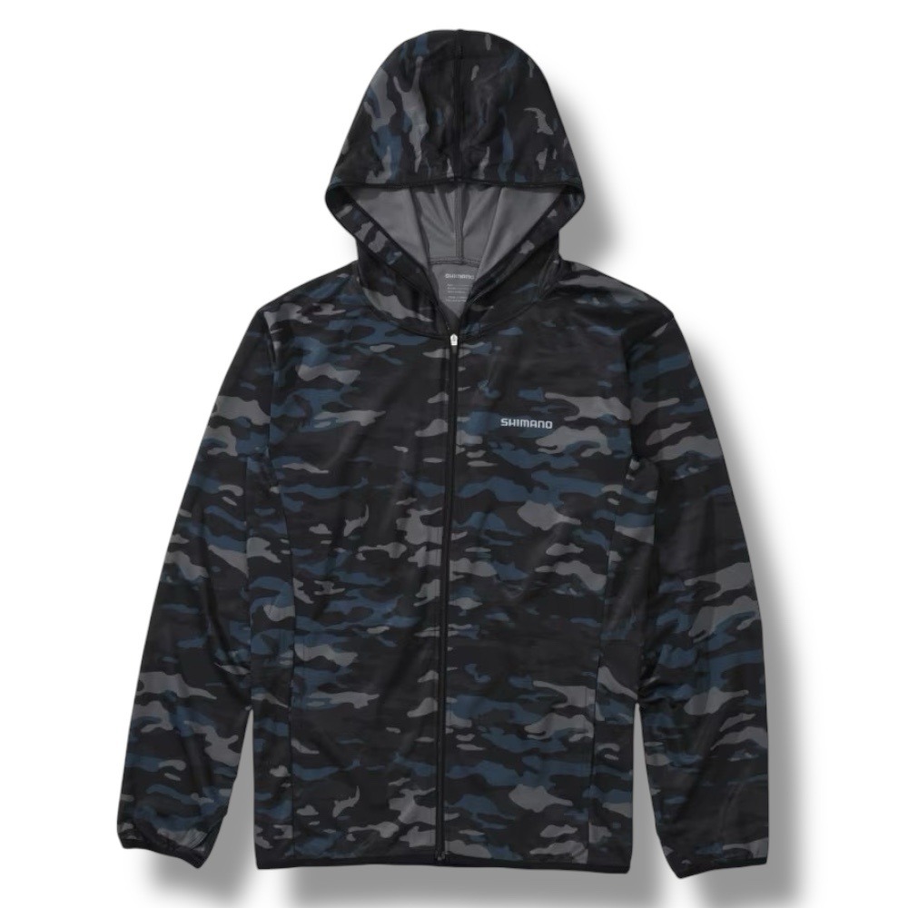 中壢鴻海釣具【SHIMANO】 WJ-040X 黑色多迷彩全拉鍊連帽釣魚外套 (25年春夏款)-規格圖11