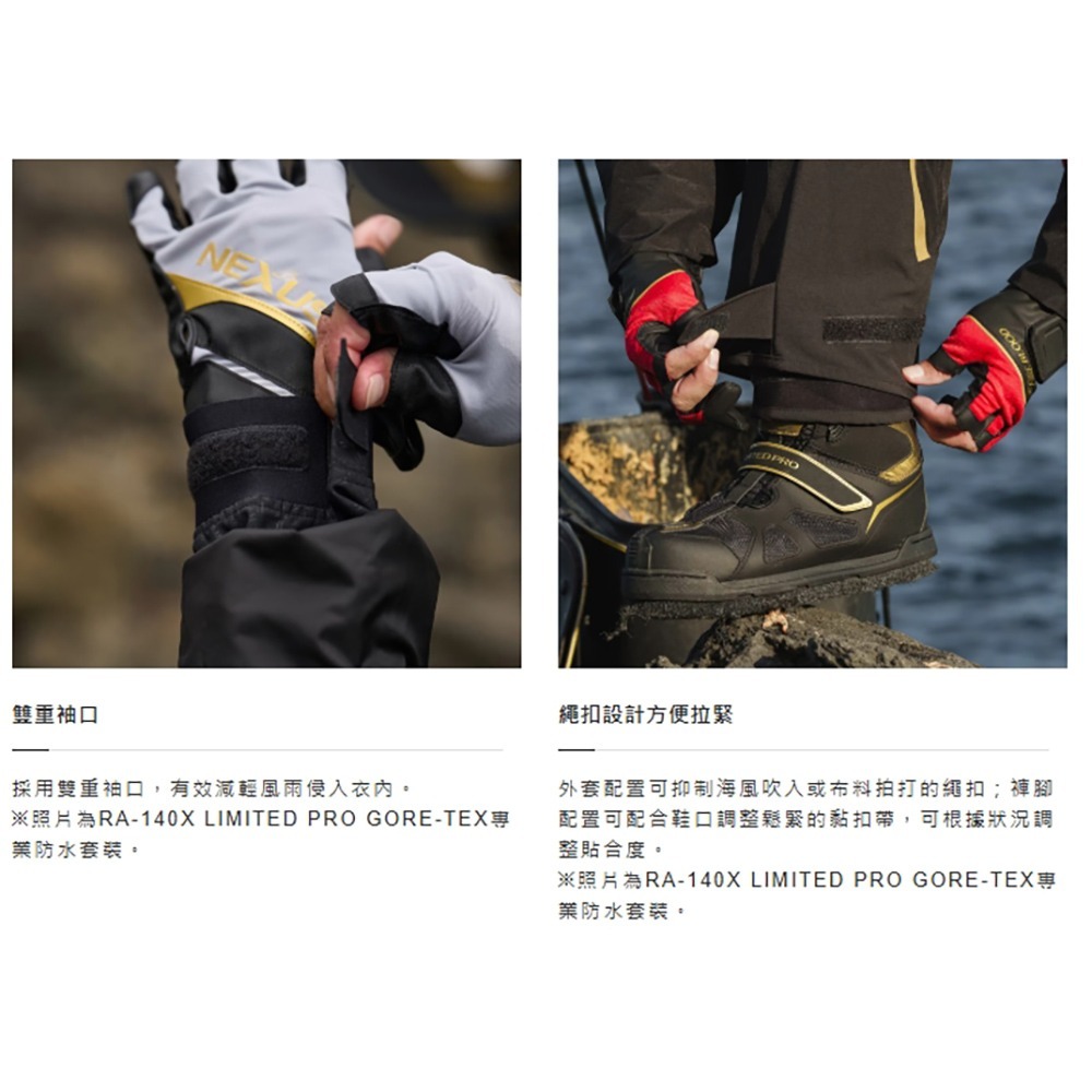 紅海釣具企業社【SHIMANO】 RA-101X GORE-TEX3層布料 釣魚雨衣套裝-細節圖8