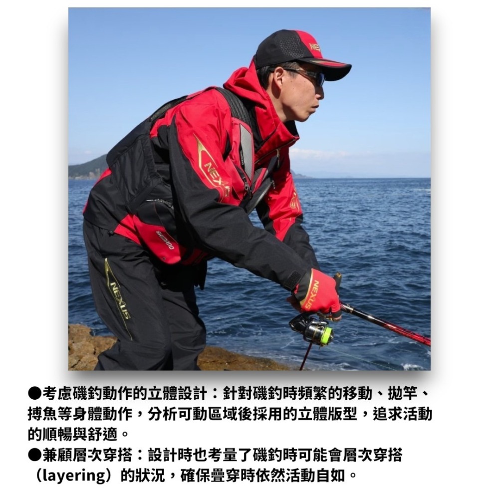 中壢紅海釣具【SHIMANO】RA-101Z NEXUS GORE-TEX 釣魚雨衣套裝 防水透氣 磯釣 船釣 海釣-細節圖2