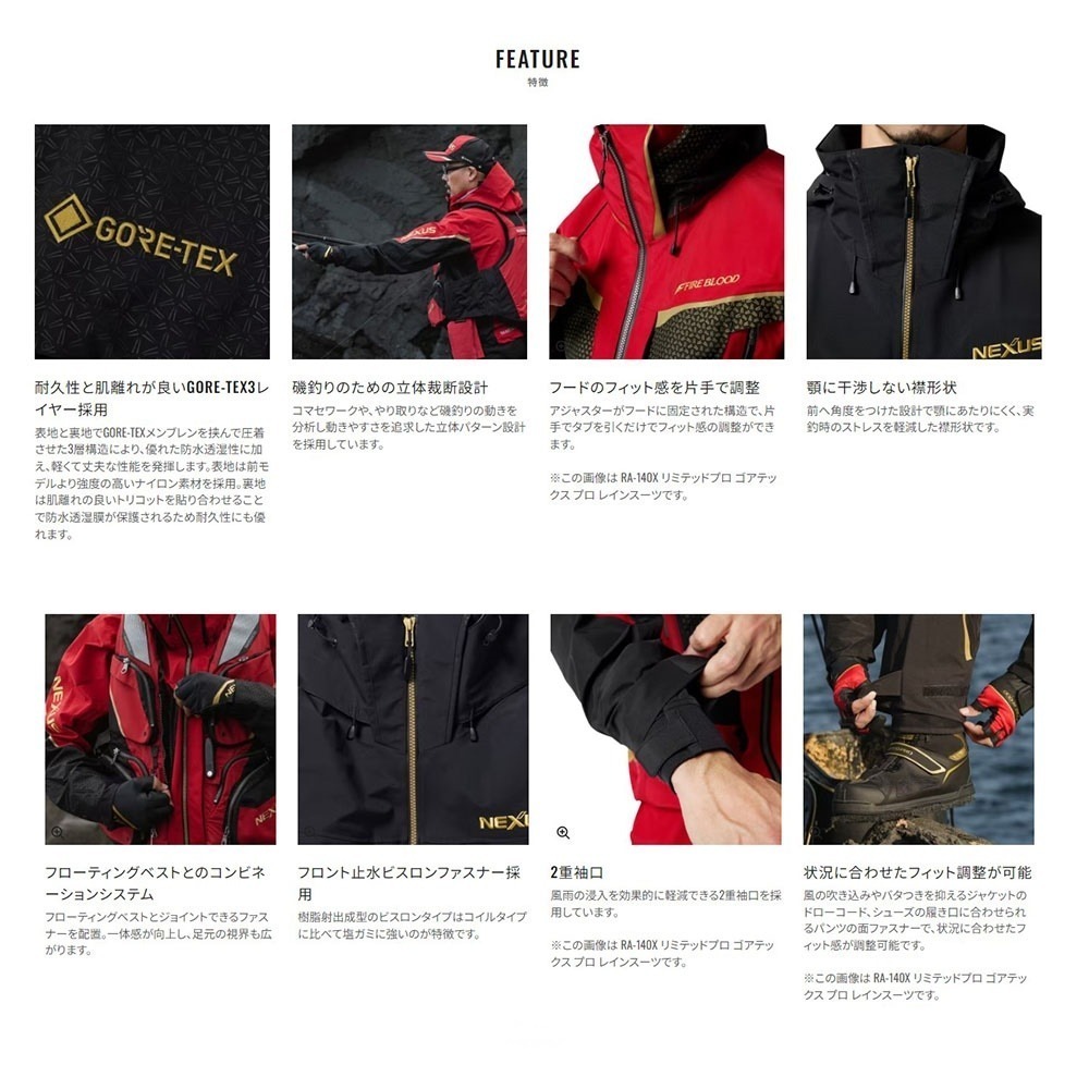 中壢鴻海釣具【SHIMANO】 RA-101X GORE-TEX3層布料 釣魚雨衣套裝-細節圖5