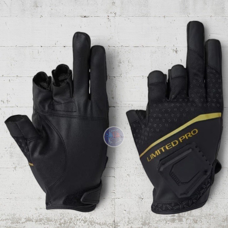 中壢鴻海釣具【SHIMANO】GL-100X LIMITED RPO/FIRE BLOOD 吸水速乾三指切釣魚手套-細節圖3