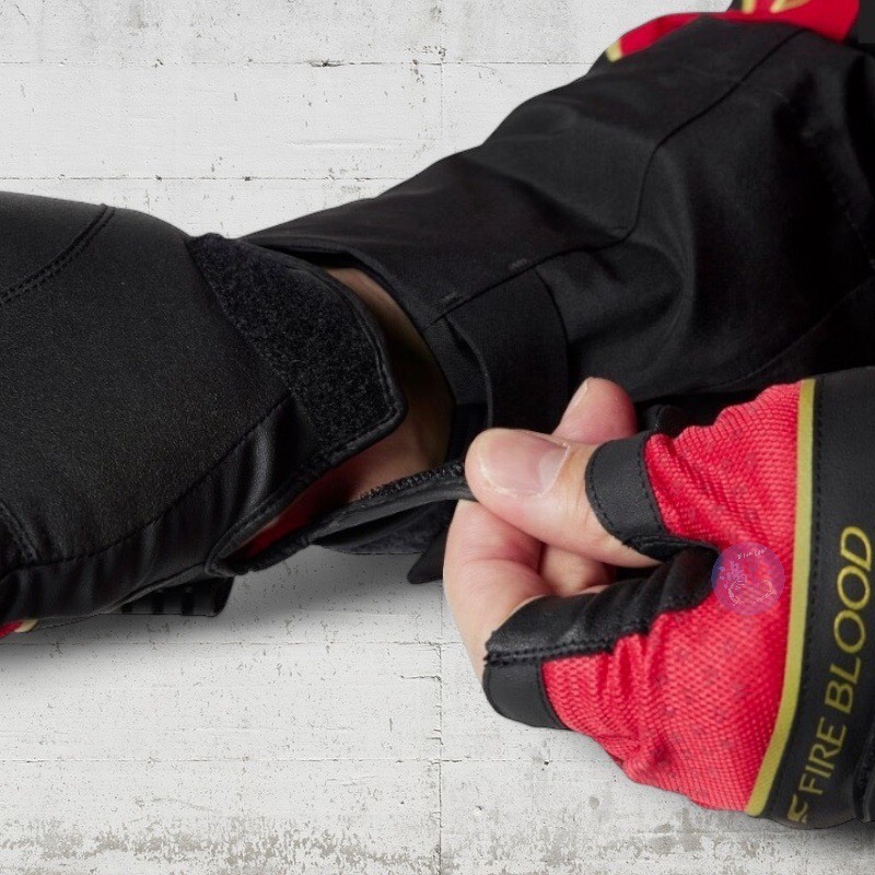 中壢鴻海釣具【SHIMANO】GL-100X LIMITED RPO/FIRE BLOOD 吸水速乾三指切釣魚手套-細節圖6